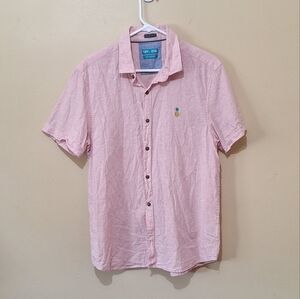 Tenth + Ocean Linen Short Sleeve Butting Down Shirt